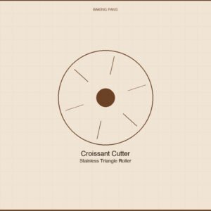 Croissant Cutter — Stainless Triangle Roller